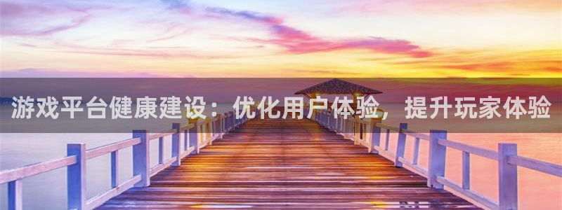 杜邦娱乐平台登录：游戏平台健康建设：优化用户体验，提升玩家体