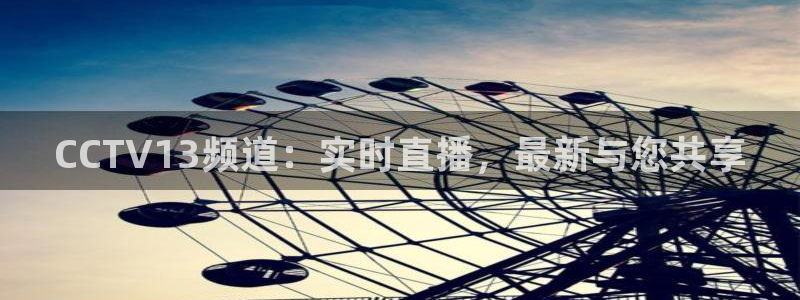 鲸鱼直播官网：CCTV13频道：实时直播，最新与您共享